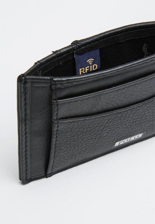 POLO - Nappa credit card wallet - black