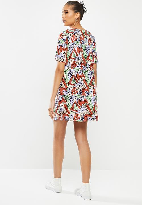 Glamorous - Geo print T-shirt dress - multi