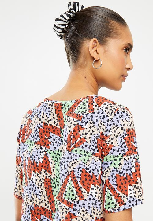 Glamorous - Geo print T-shirt dress - multi