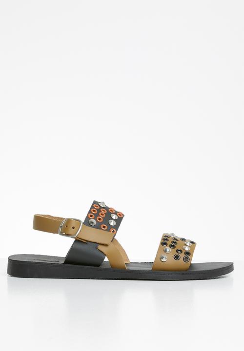iFELE - Sibongile leather sandal - tan/black