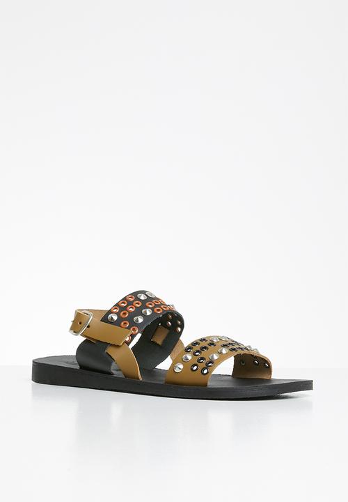 iFELE - Sibongile leather sandal - tan/black