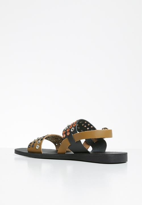 iFELE - Sibongile leather sandal - tan/black