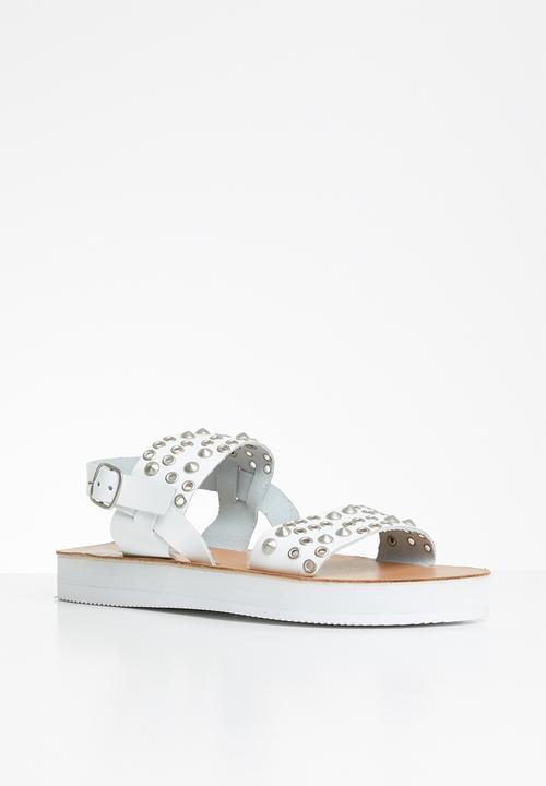 iFELE - Sibongile platform leather sandal - white