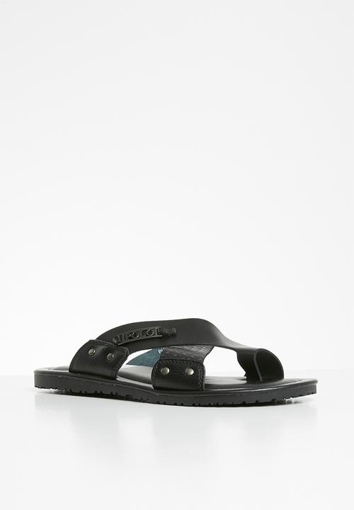 POLO - Lucas cross over sandal - black
