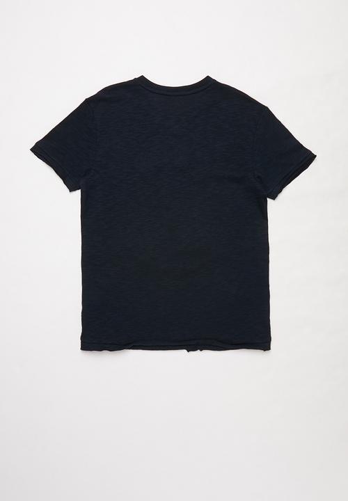 POLO - Sebastian printed v-neck tee - navy