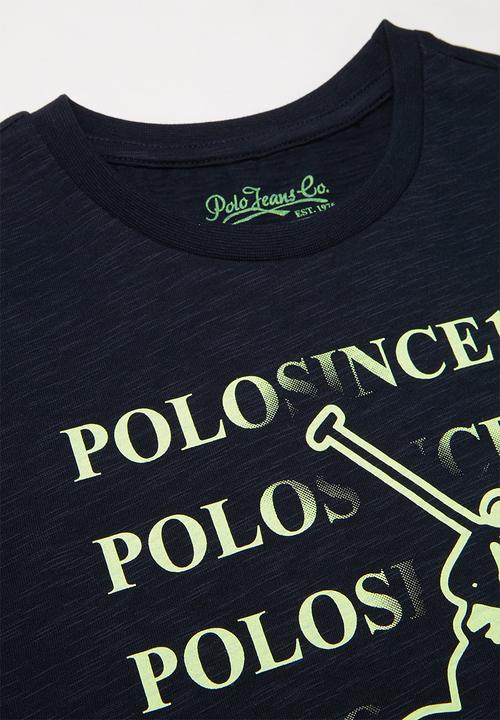 POLO - Ethan printed tee - navy