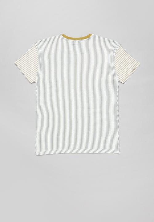 POLO - Boys logan striped printed tee - stone