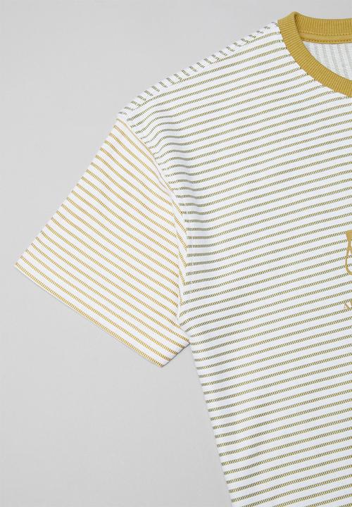 POLO - Boys logan striped printed tee - stone