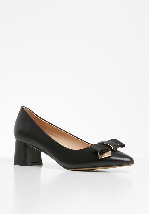 POLO - Scarlett block heel court - black
