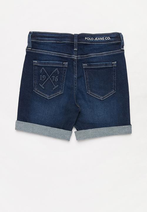POLO - Boys jake denim short - blue