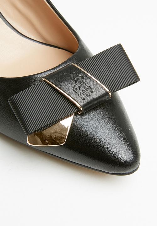 POLO - Scarlett block heel court - black