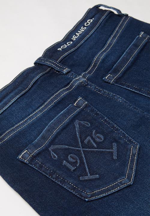 POLO - Boys jake denim short - blue