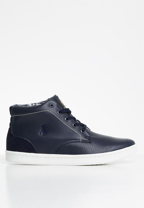 POLO - Leather casual boot - navy