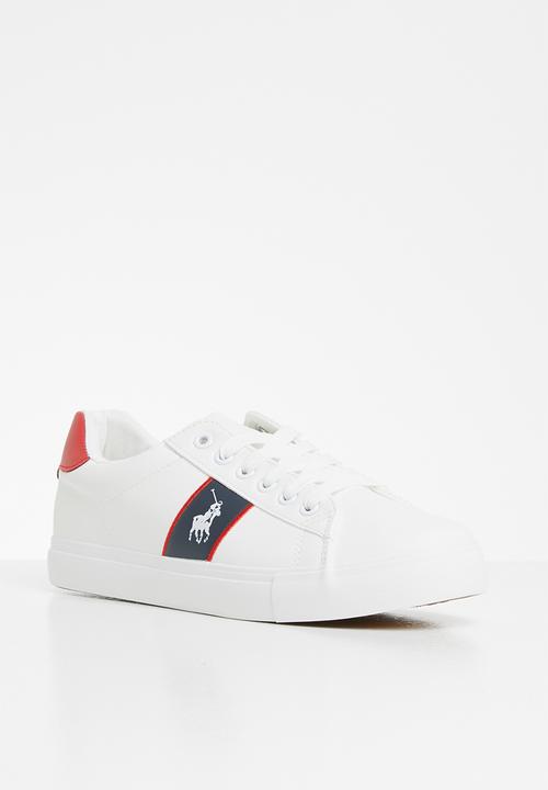 POLO - Jenna side flash sneaker - white