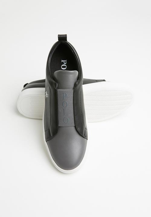 POLO - Boston gusset slip on sneaker - black