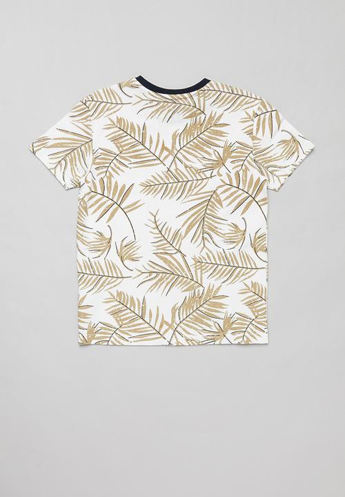 POLO - Boys tyler printed short sleeve tee - stone