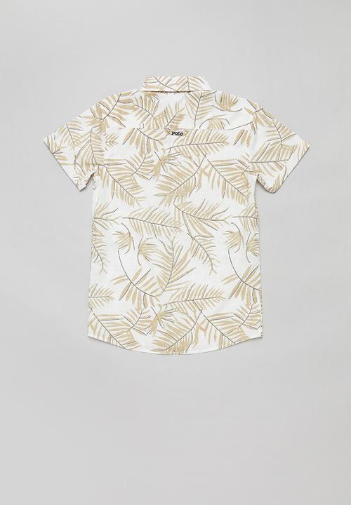 POLO - Boys anthony printed short sleeve shirt - stone
