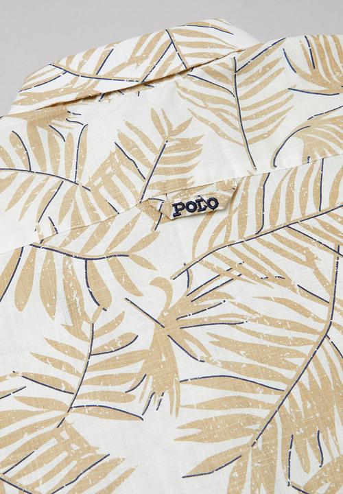 POLO - Boys anthony printed short sleeve shirt - stone