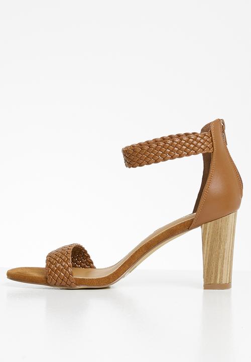 POLO - Kira woven high heel sandal - tan