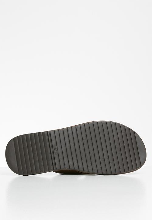 POLO - Alex leather thong sandal - brown