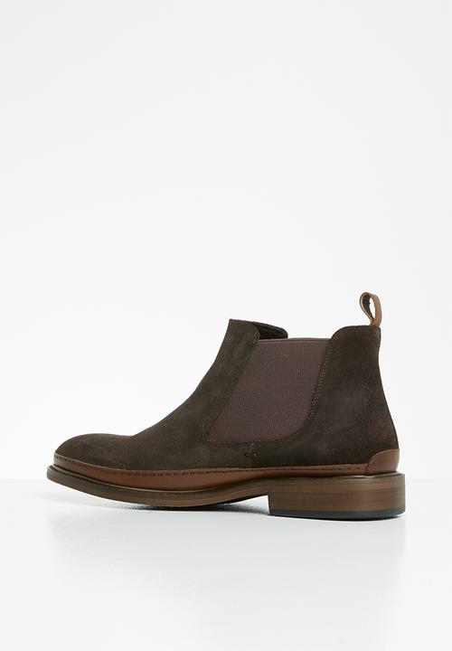 POLO - Suede chelsea boot - dark brown