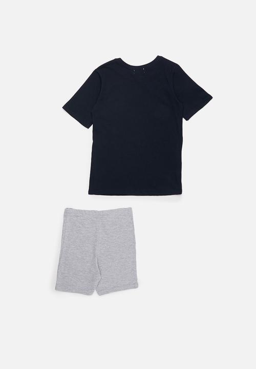 Superbalist Kids - Nasa shorts & tee pj set - grey & navy