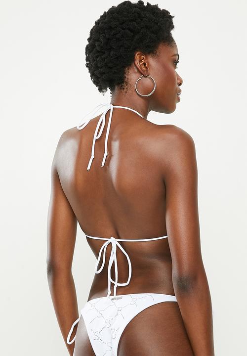 SISSY BOY - Bao bling logo bikini top - white
