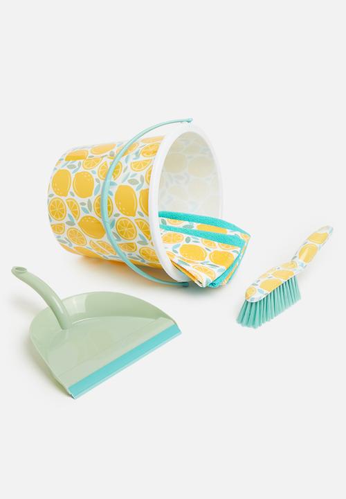 Excellent Houseware - Lemon microfibre cloths set of 4 - multi