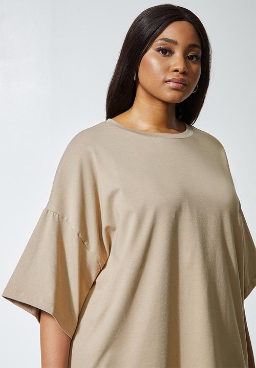 Superbalist - Cotton boxy tee - mocha