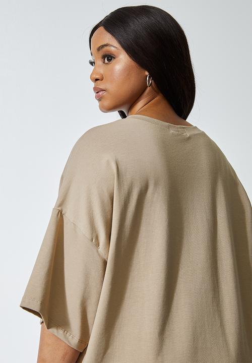 Superbalist - Cotton boxy tee - mocha