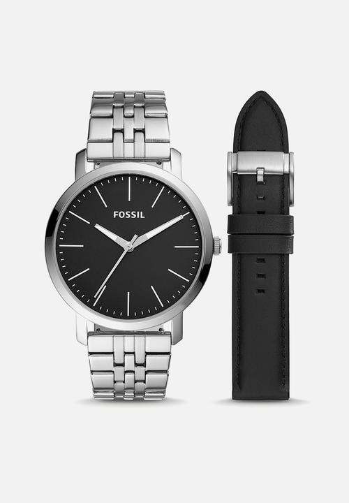 Fossil - Luther 3h - silver set