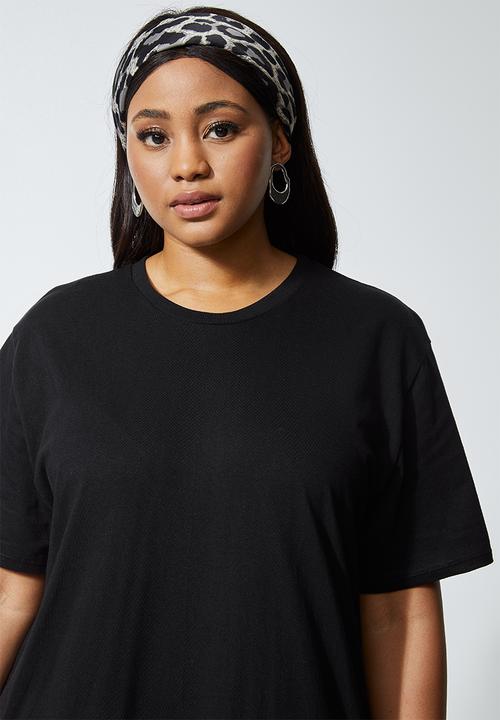 Superbalist - Trapeze pocket detail crew neck dress - black