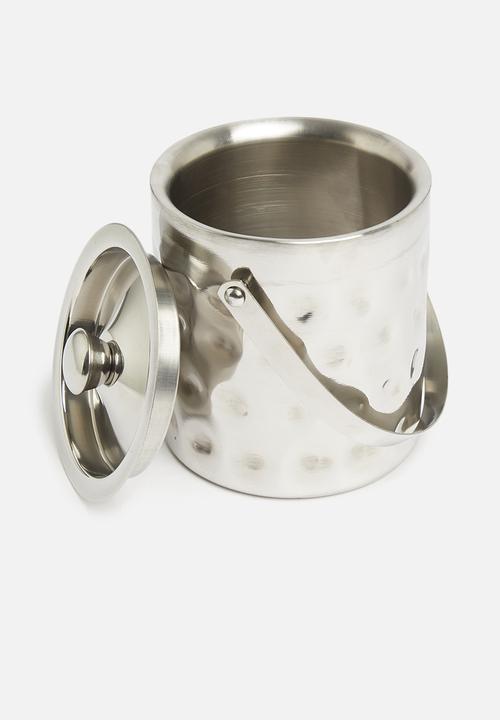 Excellent Houseware - Hammered ice bucket - silver