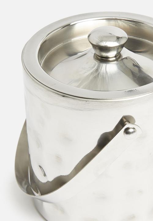 Excellent Houseware - Hammered ice bucket - silver
