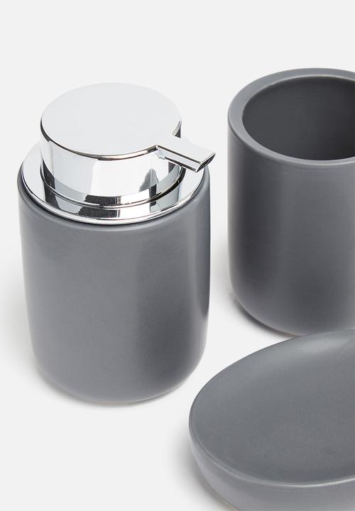 Bathroom Solutions - Simple ceramic bathroom set - charcoal