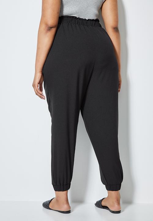 Superbalist - Crepe cuffed jogger - black