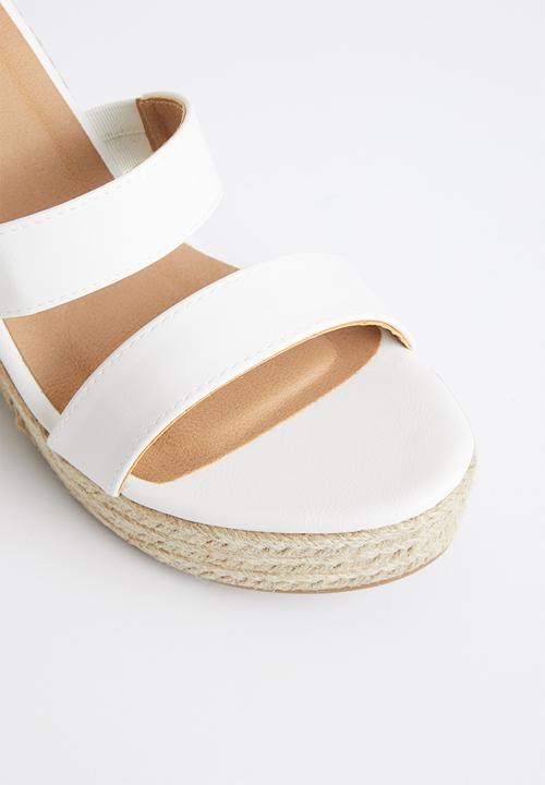 Cotton On - Brady wedge espadrille - white