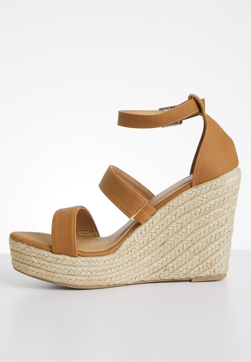 Cotton On - Brady wedge espadrille - tan