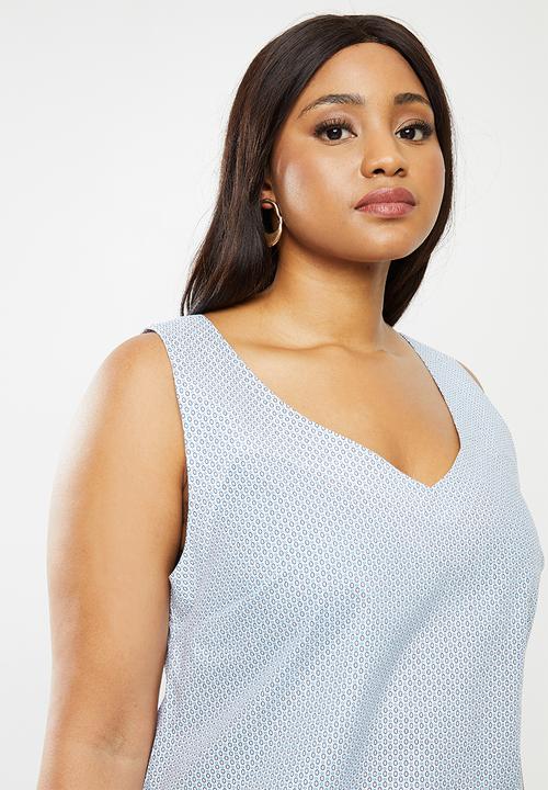 AMANDA LAIRD CHERRY - Plus inyameti dress - blue