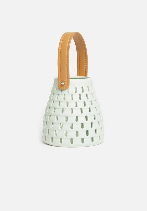 H&S - Ceramic glow lantern - mint green