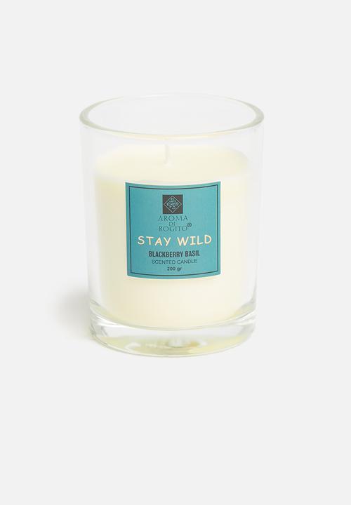 H&S - Blackberry basil candle - teal 