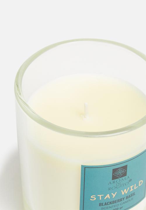 H&S - Blackberry basil candle - teal 