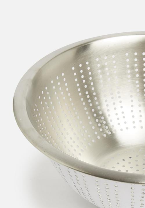 Excellent Houseware - Stainless steel colander - white