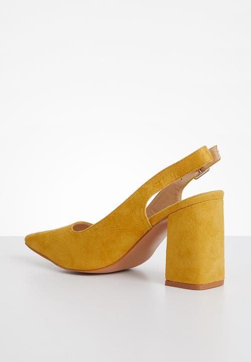 Superbalist - Jamie court block heel - yellow