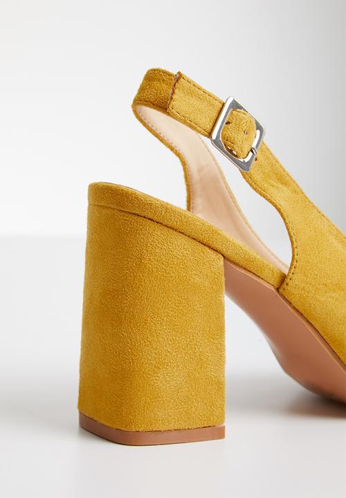 Superbalist - Jamie court block heel - yellow