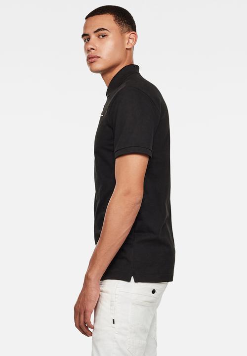 G-STAR - Oluv slim short sleeve polo  - black