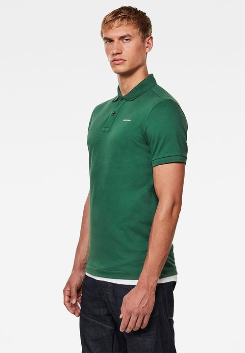 G-STAR - Oluv slim short sleeve polo - gurin green
