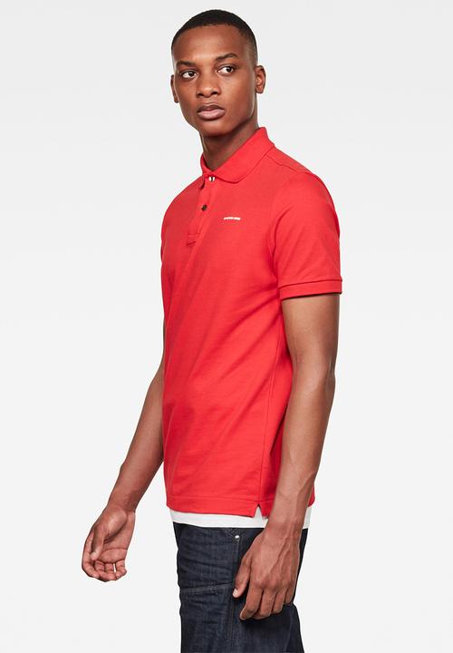 G-STAR - Oluv slim short sleeve polo - flame