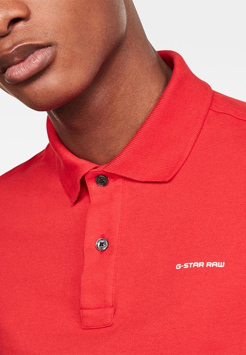 G-STAR - Oluv slim short sleeve polo - flame