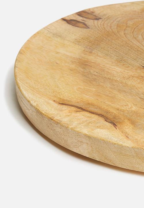 Excellent Houseware - Mango wood platter - brown